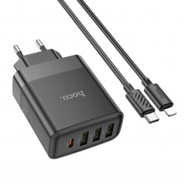 Hoco C127A Intelligent 45W Black + Type-C to Lightning cable