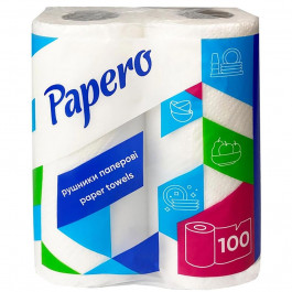 Papero Рушники паперові  2 шарові 100 аркушів 12.5 м 2 шт. (4820066562023)
