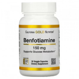 California Gold Nutrition Бенфотіамін (Benfotiamine) 150 мг 30 капсул