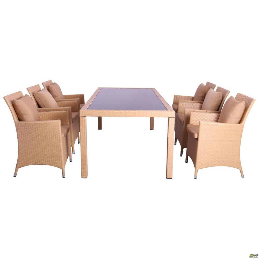 Art Metal Furniture Samana-6 из ротанга Elit SC-8849 Sand AM3041 ткань A14203 (516809) - зображення 1