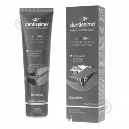 Dentissimo Зубная паста  для чувствительных зубов с швейцарской алмазной пудрой 75 мл (7640162326834)