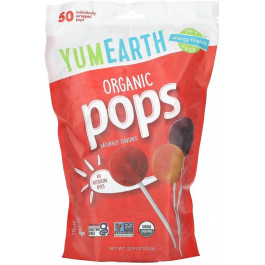 YumEarth Чупачупси з різними фруктовими смаками органік  (Pops) 50 шт 349 г