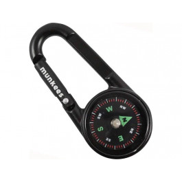 Munkees Carabiner Compass with Thermometer, black (3135 BK)