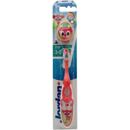 Jordan Dental Детская зубная щетка  Step2 3-5 лет мягкая с колпачком для путешествий (7038516220202_коралово-розов