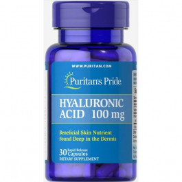 Puritan's Pride Гиалуроновая кислота, Hyaluronic Acid, , 100 мг, 30 капсул (PTP-17687)