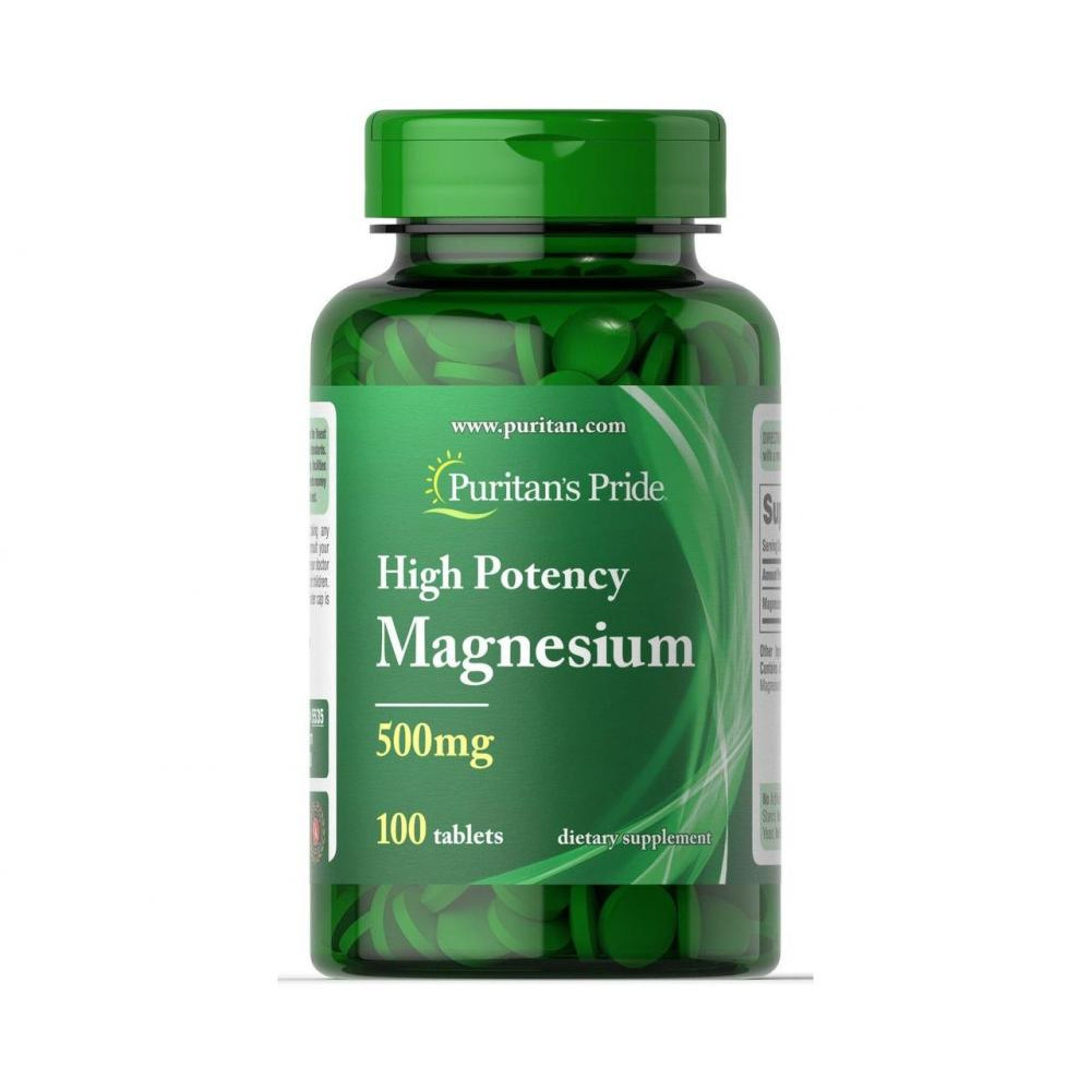 Puritan's Pride Магний, Magnesium, , 500 мг, 100 таблеток (PTP-15535) - зображення 1