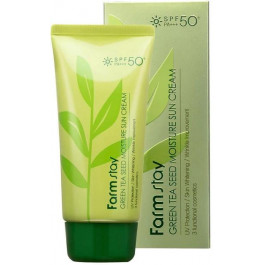 FarmStay Защитный увлажняющий крем  Green Tea Seed Moisture Sun Cream SPF50+ PA +++ 70 г (8809426957651)