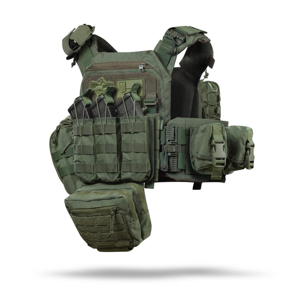 UkrArmor Commando Elite Tactical Assault Kit. Під 27х35.5 см бронеплити. Олива - зображення 1