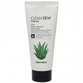 TonyMoly Очищающая пенка для умывания  Clean Dew Aloe Foam Cleanser с алое, 180 мл