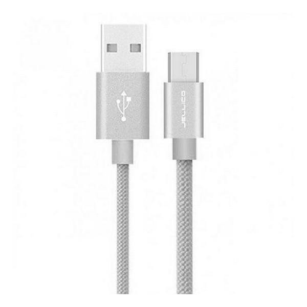 Jellico GS-20 microUSB 2m 3A Silver - зображення 1