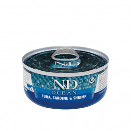 Farmina N&D Grain Free Ocean Tuna, Sardine & Shrimp Adult 70 г 179460