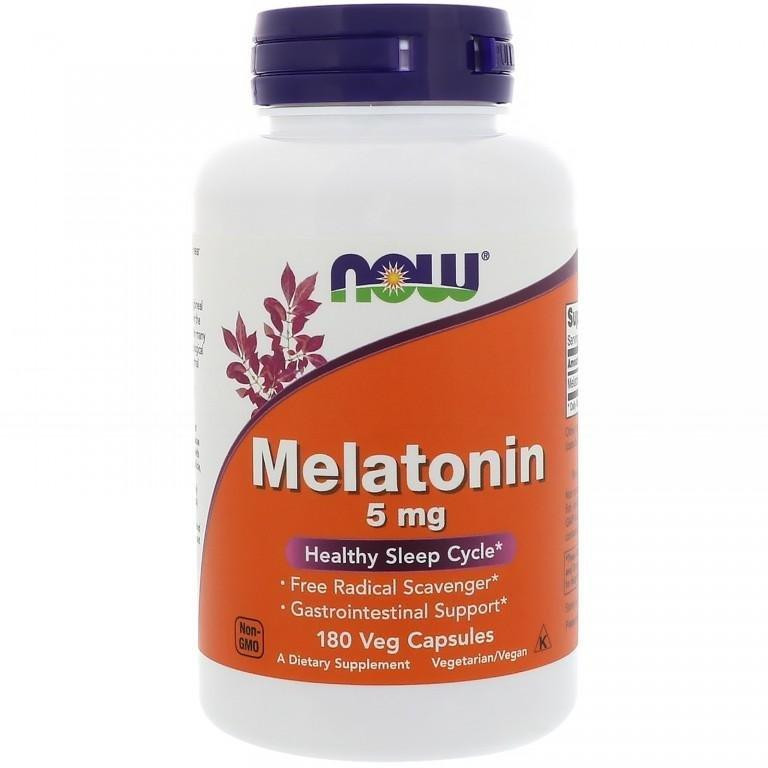 Now Мелатонін  Foods 5 мг 180 капсул (NF3556) - зображення 1