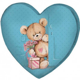 Presentville Подушка серце  3D Медвежа Тедді 40х40х7,5 (3DPS_18L028)