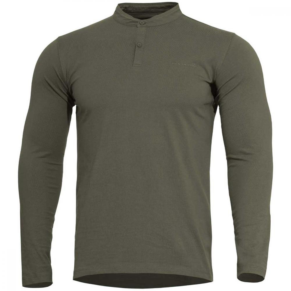 Pentagon Футболка  Romeo Henley 2.0 – Olive Green S - зображення 1