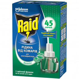 Raid Рідина для фумігатора  евкаліпт проти комарів 45 ночей, 32,9 мл (5000204329100)