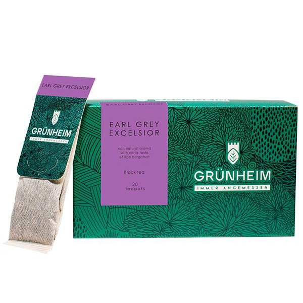 Grunheim Чай чорний пакетований  Earl Grey Excelsior 20 шт - зображення 1