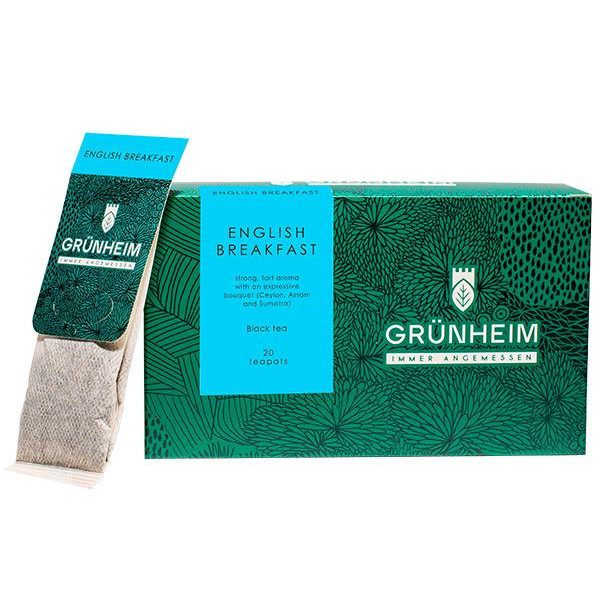 Grunheim Чай чорний пакетований  English Breakfast 20 шт - зображення 1