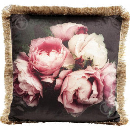 KARE Подушка Blush Roses 45x45 см чорний (4025621519614)