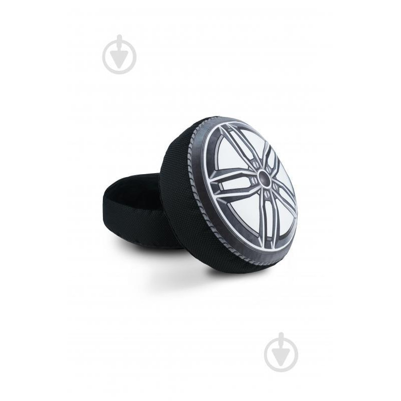 WP Merchandise Подушка декоративна Машинне колесо (FWPCARWHEEL24BK00) чорний (4820202327868) - зображення 1