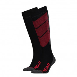   HEAD Набор горнолыжных носков  Unisex Ski Graphic Kneehigh 2P 791005001-118 43-46 р 2 пары Черно-красный 