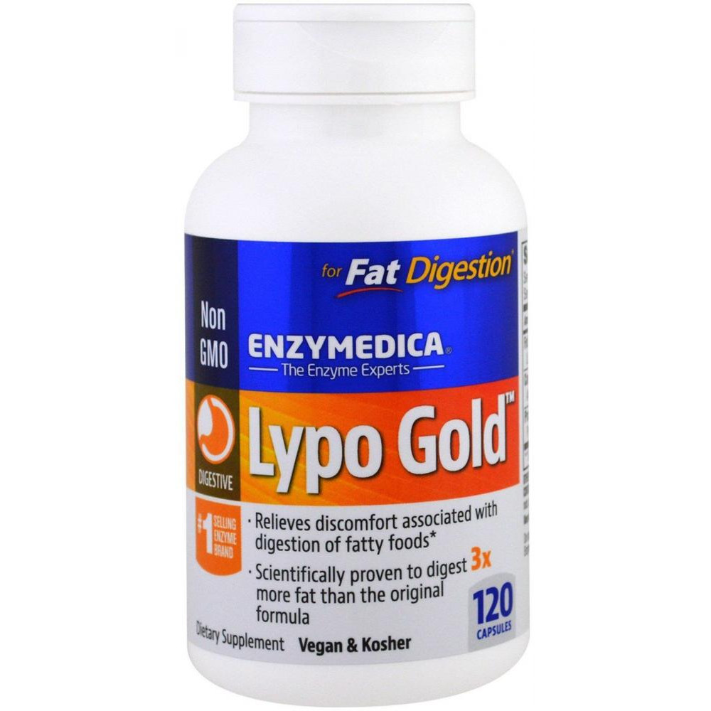 Enzymedica Enzymedica Lypo Gold For Fat Digestion Ферменти для переварювання жирів 120 капсул - зображення 1