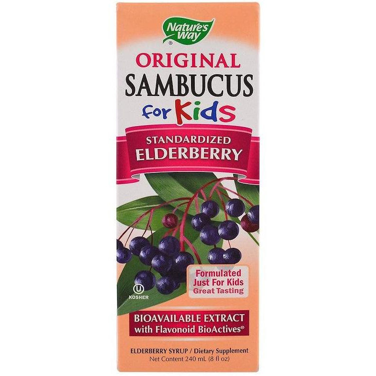 Nature's Way Nature's Way Original Sambucus For Kids Elderberry 8 fl oz (240 ml) Чорна бузина - зображення 1