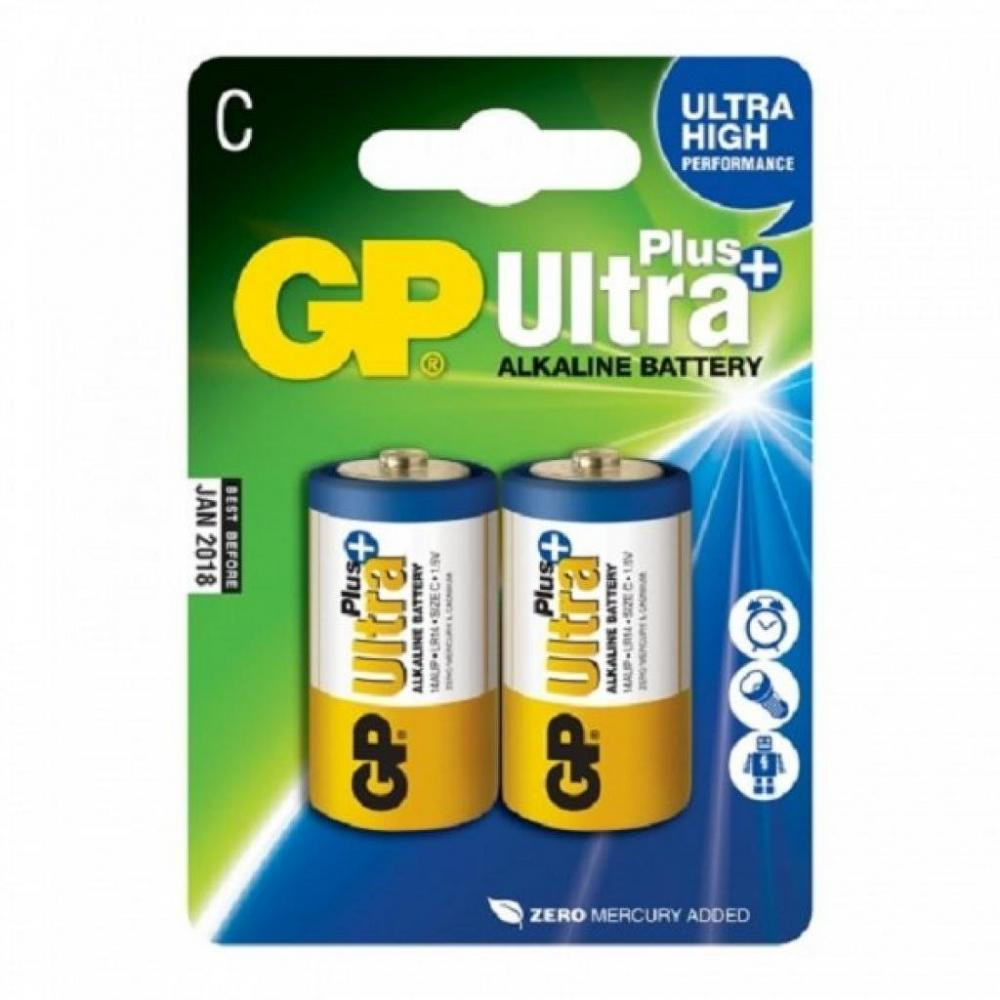 GP Batteries C bat Alkaline 2шт Ultra Plus (GP14AUP-U2) - зображення 1