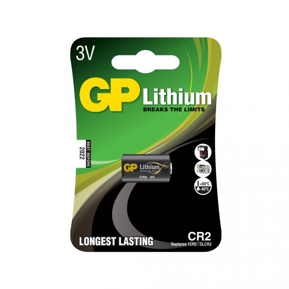 GP Batteries CR2 bat(3B) Lithium 1шт FOTO CR2-U1 - зображення 1