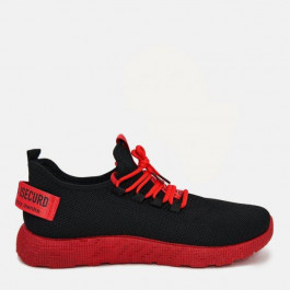 Idealshoes Кроссовки  N74 44 27 см Черные с красным (2400000253792)