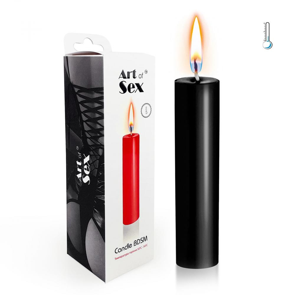 Art of Sex Чорна свічка воскова  size M 15 см низькотемпературна (SO5956) - зображення 1