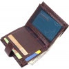 Karya Чоловічий невеликий гаманець з натуральної шкіри флотар коричневого кольору  (2421389) - зображення 5
