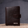 Karya Чоловічий невеликий гаманець з натуральної шкіри флотар коричневого кольору  (2421389) - зображення 6
