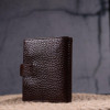 Karya Чоловічий невеликий гаманець з натуральної шкіри флотар коричневого кольору  (2421389) - зображення 7
