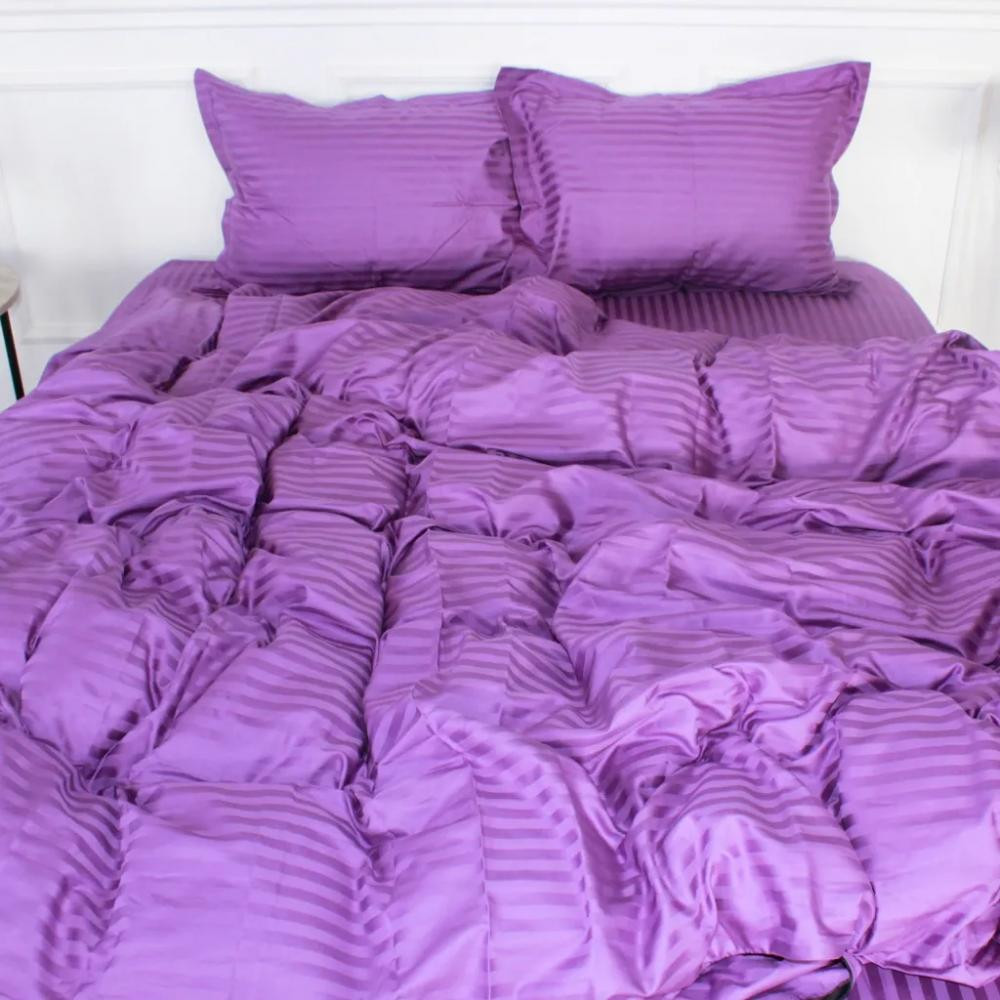 MirSon Підковдра  Satin Stripe 30-0009 Purple 160х220 см (2200005250853) - зображення 1