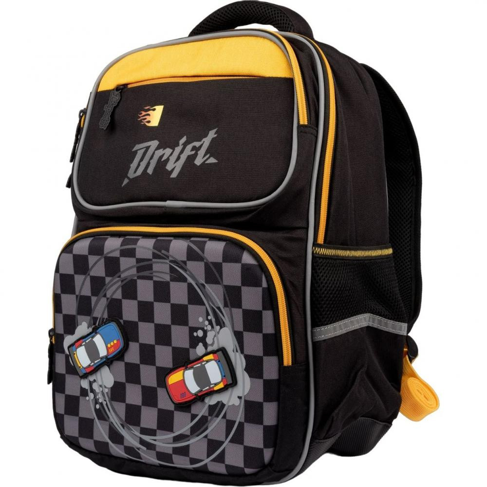 1 Вересня Рюкзак шкільний  S-105 "Maxdrift", чорний/жовтий - зображення 1