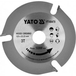 YATO 125 x 22.23 x 3.8 мм, 3 зубца R.P.M до 12200 1/мин (YT-60470)