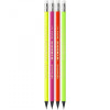 BIC Набор карандашей чернографитных 4 шт шестиугольных  Evolution Fluo HB 4 цвета с ластиком (3086123449 - зображення 2
