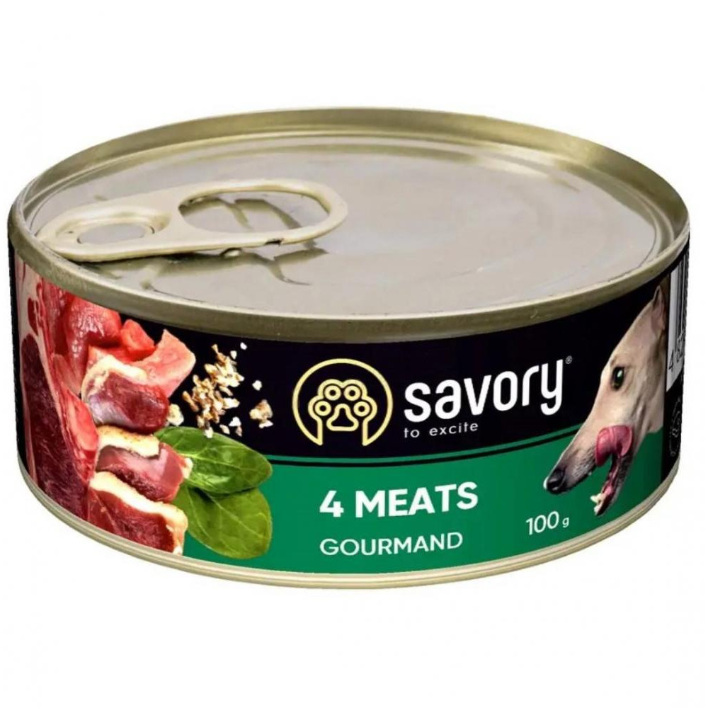 Savory Dog Gourmand 4 meats 100 г (30372) - зображення 1