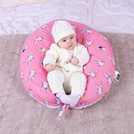 MirSon Подушка для вагітних та годування 8329 Print Line 17-0528 Bunnies pink (2200006200543)