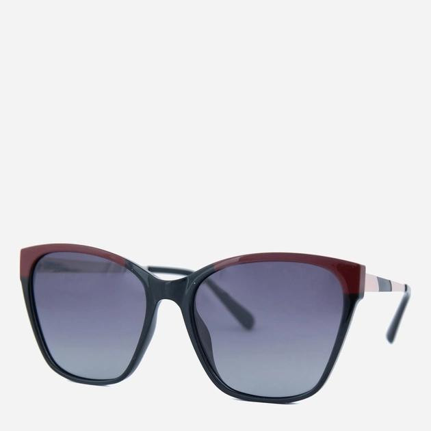 SumWIN Сонцезахисні окуляри жіночі поляризаційні Rianova 7003-01 Чорний/Бордовий - зображення 1