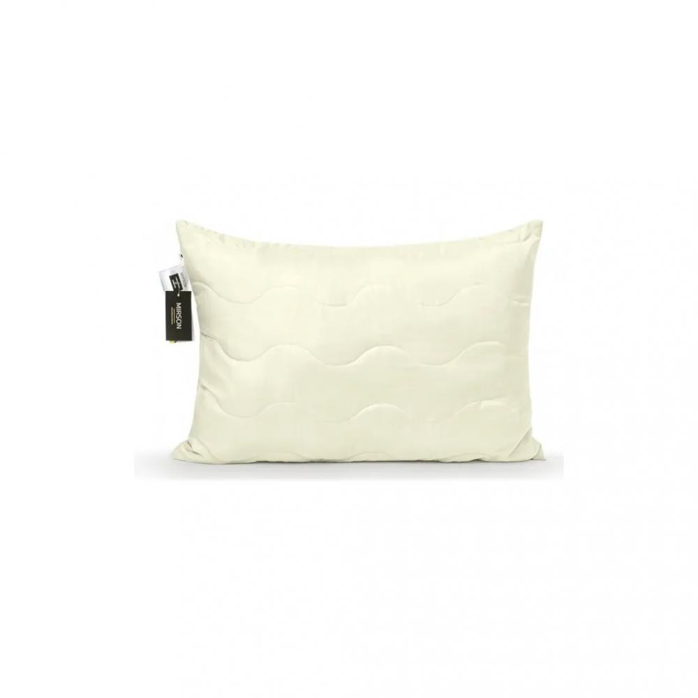 MirSon Подушка антиаллергенная средняя EcoSilk 1602 Eco Light Cream  50х70 см (2200002647113) - зображення 1