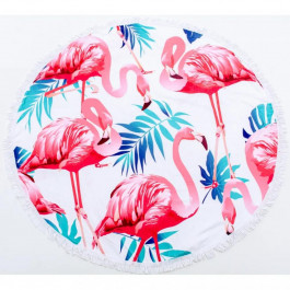 MirSon Пляжное полотенце  №5054 Summer Time Light flamingo 150x150 см