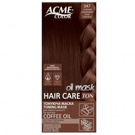 Acme color Тонуюча маска для волосся  Hair Care Ton oil mask, відтінок 047, глибокий каштановий, 30 мл