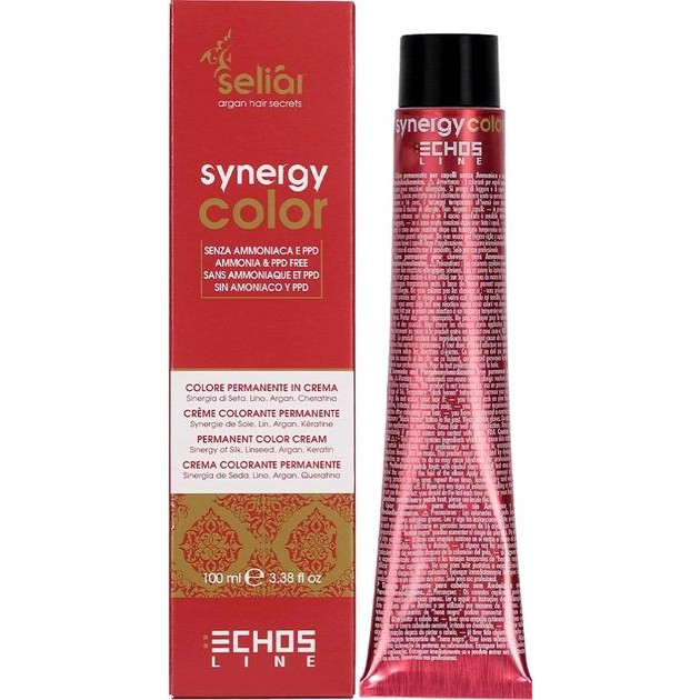 ECHOSLINE Крем-фарба для волосся безаміачна  Seliar Synergy Color Cream №7. 01 попелясто-русявий 100 мл (80332 - зображення 1