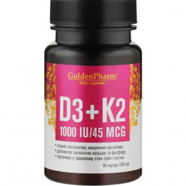 Golden Pharm Вітамін D3+K2 350мг 90 капсул