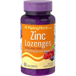 Piping Rock Zinc with Echinacea & C Natural 60 lozenges (Berry)