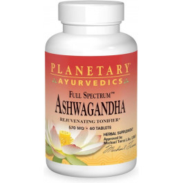 Planetary Herbals Ayurvedics, Full Spectrum Ashwagandha, 570 mg, 60 Tablets
