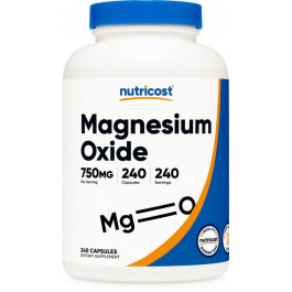 Nutricost Оксид магнію  Magnesium Oxide 750 mg 240 Capsules