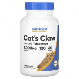 Nutricost Котячий кіготь  Cat's Claw 1,000 mg 120 Capsules (500 mg per Capsule)