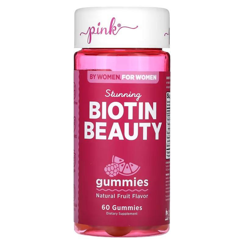 Pink Біотин  Biotin Beauty (Natural Fruit), 60 Gummies - зображення 1